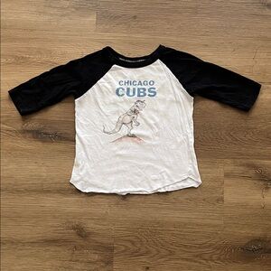 Chicago Cubs Kids Raglan Shirt - Black and White